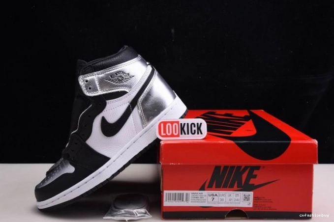 JORDAN WMNS HIGH OG 1 AIR CD0461-001 TOE SILVER 1206